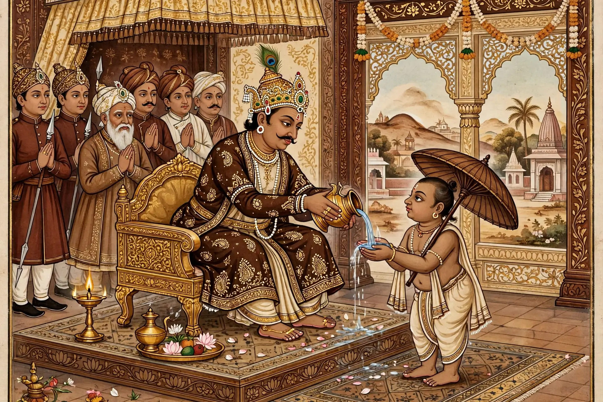 Vamana's Three Steps — The Dwarf Who Measured the Worlds