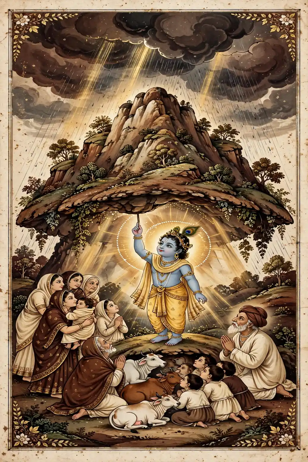The Govardhan Leela — A Mountain for an Umbrella