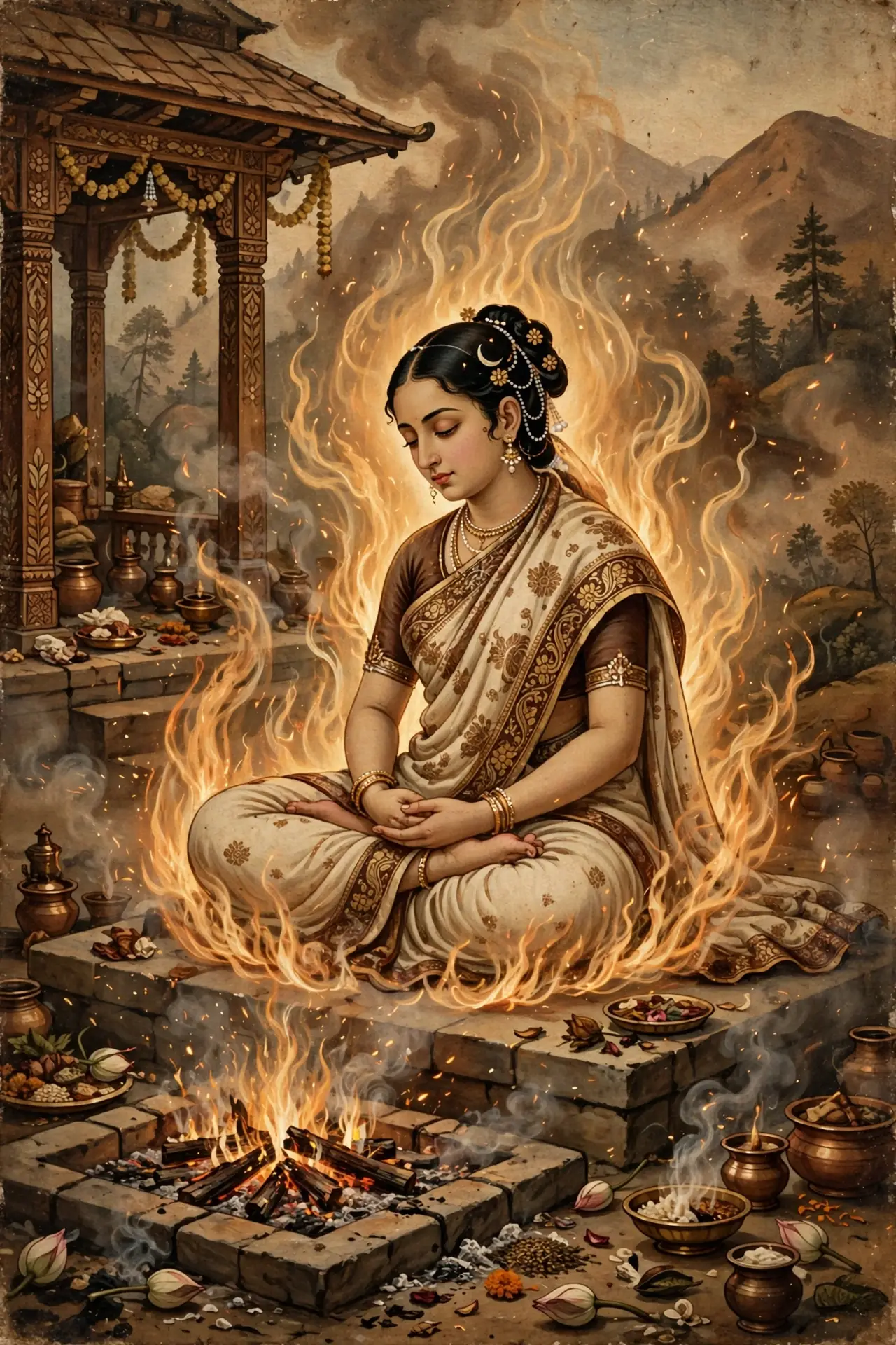 Sati's Sacrifice — The Fire of Honour