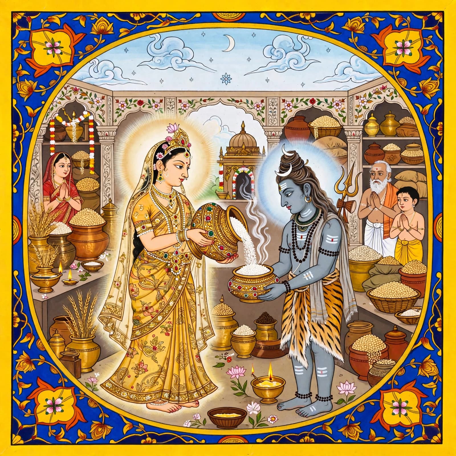 Annapurna Shiv ko Bhiksha deti hain
