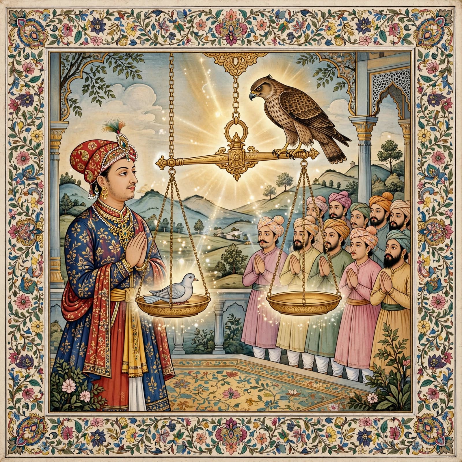 Raja Shibi, Kabootar aur Baaz