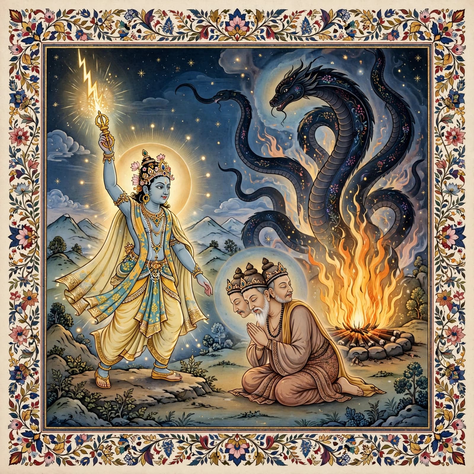 Indra aur Teen Sir Wala Vishvarupa